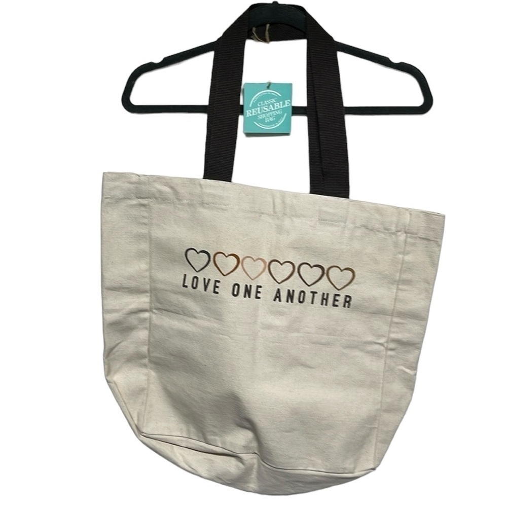 Tote Bag Logo Love One Another Shopping bag , beach bag